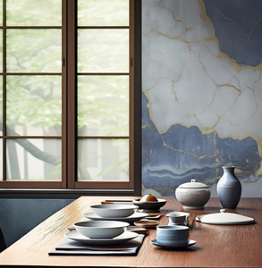 Panneau mural en PVC 1000 mm x 10 mm, aspect pierre calcaire <span class=keywords><strong>Angers</strong></span>, facile à installer, imperméable, anti-moisissure - Product Image 5