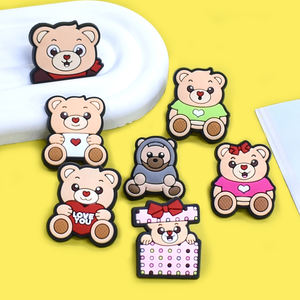 Pin PVC beruang kartun lucu Promosi pemasok pabrik bros lencana kerajinan logam dengan Glitter untuk Aksesori kerah - Product Image 5