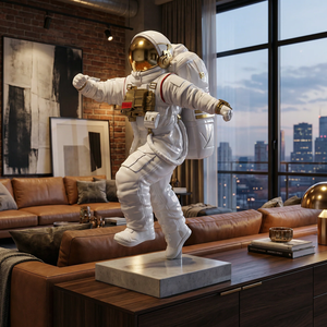 Statua di <span class=keywords><strong>Astronauta</strong></span> in Vetroresina Personalizzata a Grandezza Naturale, Scultura in Resina di Cosmonauta in Vendita - Product Image 1