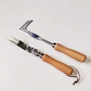 Couteau à sarcler à une main en acier inoxydable robuste personnalisé avec manche en bois - Product Image 6