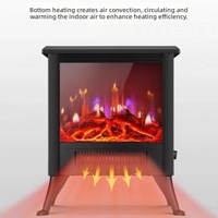 Cheminée électrique de style européen avec flamme simulée 3D, chauffage domestique économe en énergie 1500-2000W, portée 11-20m, protection contre la surchauffe