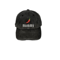Gorra de Béisbol Vintage de 6 Paneles de Algodón Lavado, Visera Curva, Correa Ajustable, Diseño Unisex, Perfil Bajo, Bordado 3D Personalizado - Fábrica