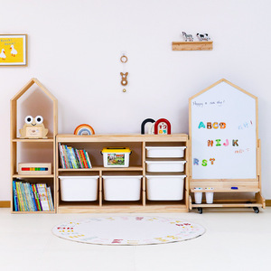 Juego de Muebles de Madera <span class=keywords><strong>para</strong></span> Niños, Armario y Gabinete de Almacenamiento de Juguetes, Librería y Guardarropa <span class=keywords><strong>para</strong></span> Habitaciones Infantiles de <span class=keywords><strong>Niñas</strong></span> - Product Image 6