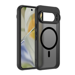 Funda para <span class=keywords><strong>Google</strong></span> <span class=keywords><strong>Pixel</strong></span> 10 10 <span class=keywords><strong>Pro</strong></span> XL 9 <span class=keywords><strong>Pro</strong></span> 9A a Prueba de Golpes de TPU y PC con Textura de Piel Mate Esmerilada Antihuellas y Antiamarilleo - Product Image 5