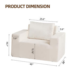 Juego de Muebles de Sala de Estar Económico, <span class=keywords><strong>Sillones</strong></span> Puff <span class=keywords><strong>Grandes</strong></span>, Sillón de Descanso, Sofá Individual de Espuma para Adultos - Product Image 2