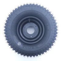 Pneu extérieur tubeless de 6 pouces 13*6.50-6 avec jante en acier à 3 trous pour tondeuse à gazon/petit VTT/chariot de remorque