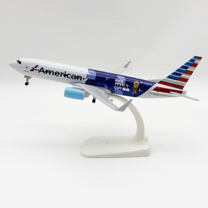 โมเดลเครื่องบินโลหะไดแคสต์ แอร์บัส 737-<span class=keywords><strong>800</strong></span> ลายพิเศษของอเมริกันแอร์ไลน์ ขนาด 20 ซม. พร้อมล้อลงจอด - Product Image 1