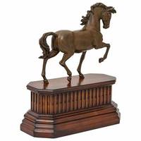 Grande statue de cheval en bronze lourd personnalisée figure grandeur nature sculpture de cheval en bronze de style arabe