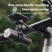 Soporte Integrado Extendido para Ciclocomputador con Base de Fibra de Carbono, Impermeable y Ligero, para Bicicletas de Montaña y Carretera