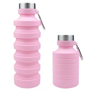 Collapsible Water Bottle Bpa Free Silicone Sports Drink Water Bottle Custom Logo Folding Water Bottle