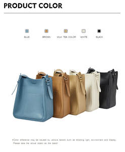 Echte echte Leder Custom Tote Umhängetaschen für Frauen Elegante Damen tasche mit Reiß verschluss und Tasche für Herbst Winter Frühling - Product Image 5