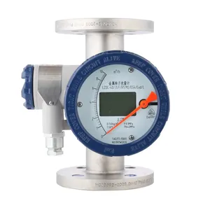 LCD digital square flow indicator and flow sensor metal tube rotameter flowmeter for liquid, gas or steam