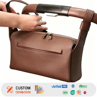 Sac à langer de luxe en cuir personnalisé pour bébé, imperméable, à suspendre à la poussette, pour usage quotidien