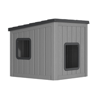 ARRU Maison pour chat en plastique imperméable de haute qualité pour l'extérieur et l'intérieur