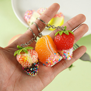 Modèles de fruits simulés (orange, citron, pomme, fraise) - pendentif créatif pour sac à dos d'écolier - Product Image 4