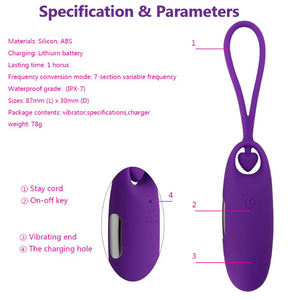 Huevo vibrador de 7 frecuencias <span class=keywords><strong>con</strong></span> producto de silicona de potencia electrónica Saxy Toys para mujeres - Product Image 4
