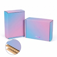 Boîte d'expédition auto-élevante personnalisée avec logo, pelliculage mat, en carton blanc extra rigide, avec fermeture éclair, recyclable, écologique, pour cadeaux et envois postaux