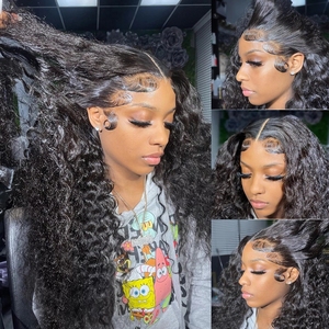 Parrucca Frontale HD in Pizzo da 30 Pollici, Ondulata a Cascata, 13x4, in Capelli Umani Brasiliani Ricci Profondi, Senza Colla - Product Image 5