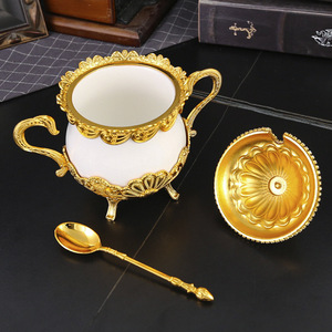 Ustensiles de cuisine haut de gamme de style européen : pots à sucre, boîtes à sucre, pots à épices, pots à sel avec couvercles - Product Image 5