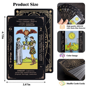 Vente en gros de jeux de cartes personnalisés Impression de tarot Achat de tarot magique de luxe personnalisé avec boîte - Product Image 4