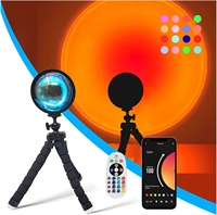 Nouvelle lampe de projection arc-en-ciel led lampe de coucher de soleil ins style lampe de projection de poulpe