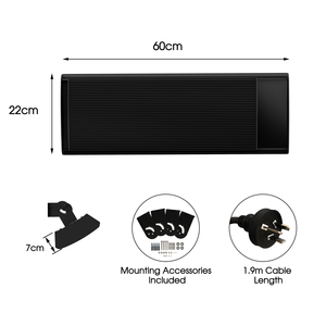 Chauffage de terrasse infrarouge lointain 1000W-3000W, radiateur électrique avec télécommande et thermostat intelligent Wi-Fi pour terrasse, garage, entrepôt - Product Image 6