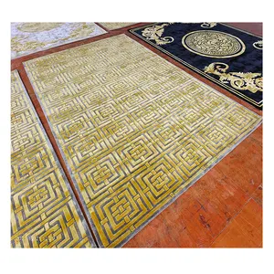 China customized 100% new zealand wool cut pile machine tufted wool carpets and rugs for hotel floor