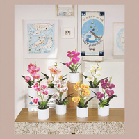 Nouveau 5 Papillon Orchidée Simulation Poterie Home Office Décoration Petite Poterie Bonsaï Plante Verte Petit Bonsaï