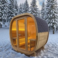 Meilleures ventes Cabine de sauna d'angle en bois massif pour 4 personnes avec chauffage électrique