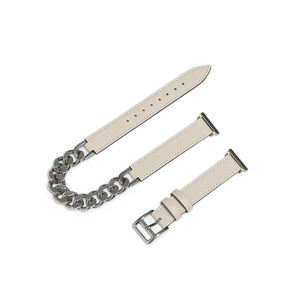 Pour <span class=keywords><strong>Huawei</strong></span> Watch <span class=keywords><strong>GT3</strong></span> <span class=keywords><strong>42mm</strong></span> Bracelets En Acier Inoxydable En Cuir Véritable Double Tour Bracelet 20mm De Luxe En Métal Bande pour Femmes Bracelet - Product Image 5