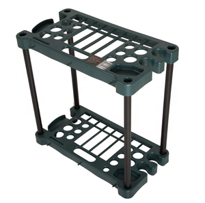 Supports de stockage en plastique rectangulaires modernes durables multifonctions à <span class=keywords><strong>Double</strong></span> niveaux à assemblage facile et robuste - Product Image 3