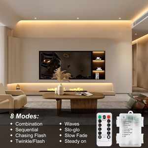 Tira de LED 5050 de Aluminio Impermeable IP65 de <span class=keywords><strong>1</strong></span> Metro, Caja para 3 Pilas AA, Control Remoto de 24 Teclas, Regulable, 2 Años de Garantía, para Dormitorio y Festividades - Product Image 3