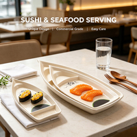 Plateau à sushi en mélamine A5 - Plateau à sushi créatif - Plateau à fruits - Hôtel Restaurant