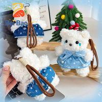 Joli mini porte-clés en peluche, ours en peluche, jouet en peluche doux pour enfants, cadeau d'anniversaire, jouet en peluche personnalisé avec logo promotionnel