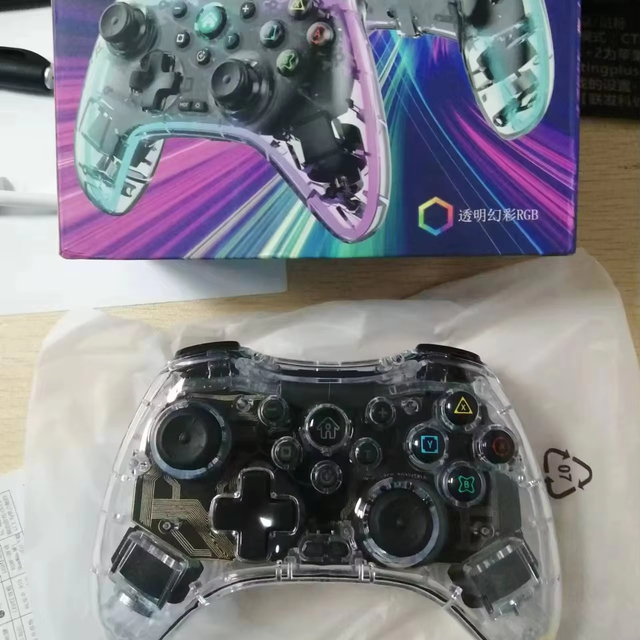 S03 9300 BT Game Gamepad Transparent LED Breathing Wireless Gaming Controller for Switch/PC/Phone Android