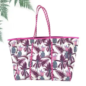 Индивидуальная пляжная неопреновая сумка-тоут через плечо с индивидуальным дизайном, большие сумки для женщин, очень большие, с логотипом на заказ