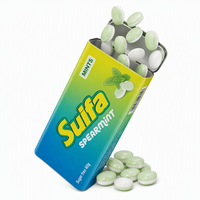 Custom Halal Long-lasting SugarFree Mint Candy Bulk Strong Cooling Peppermint Vitamin Private Label Tablet Natural Xylitol Mints