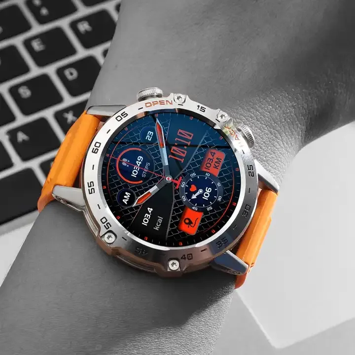 Herren-reloj inteligente K52 para hombre y mujer, accesorio de pulsera resistente al agua Ip67 con pantalla grande de 1,39 pulgadas, resistente al agua, pantalla táctil Hd y Bluetooth