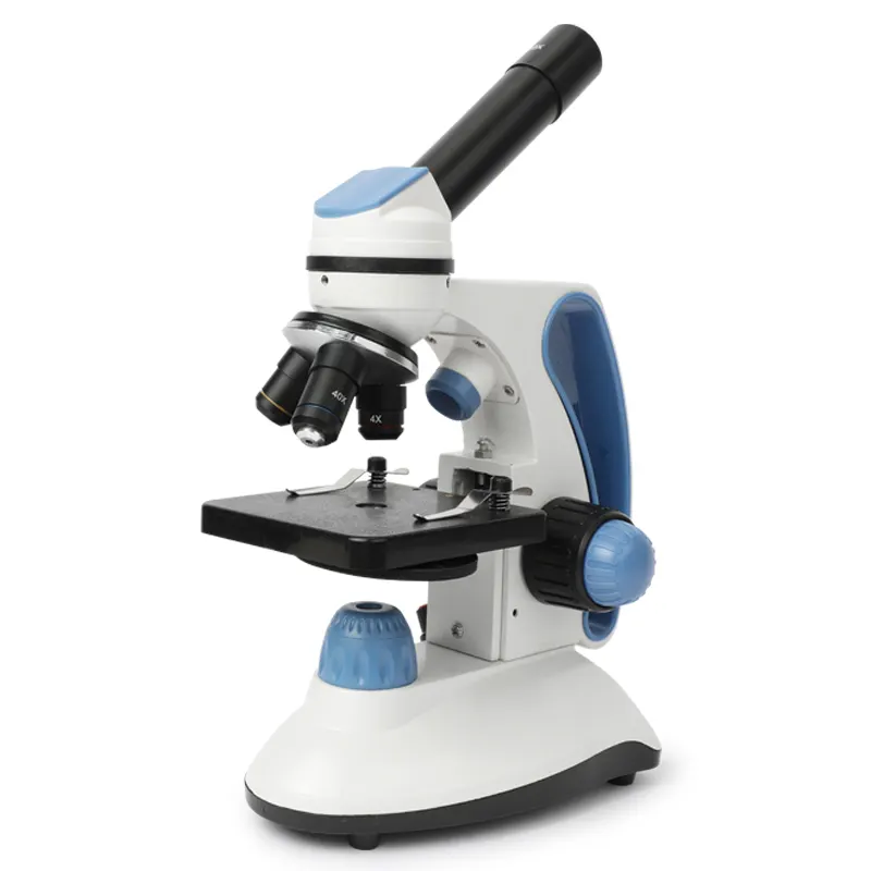Microscope monoculaire jouet pour enfants, Kit de 3,5mm 40x/100x/250x/400x/1000x, pour l'apprentissage des cours et de la écologique