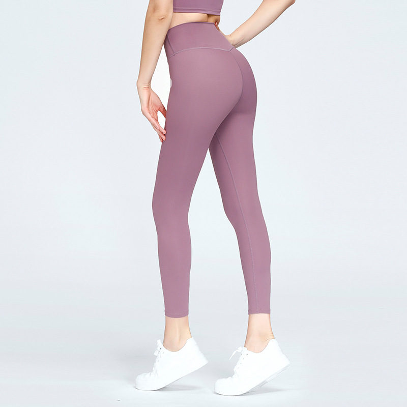 Wholesale Compression Leggings Women's Butt Lifting Antibacterial High-Waisted Nude Yoga Pants Stretchy Sports Leggings
