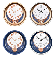 Balançoire Décoration Horloge Murale De Luxe Décoration Moderne Mode 3D Numérique Silencieux Salon Horloge Table