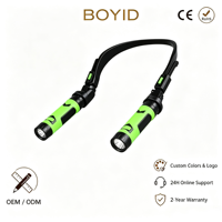 Lampe de travail LED portable Boyid à prix d'usine, mains libres, amovible, rechargeable par USB, 2*3W, 150lm, IP44, 5000K, lumière du jour