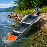 Bateau de pêche léger et détachable en PE, embarcation portable écologique anti-collision pour la pêche de loisir