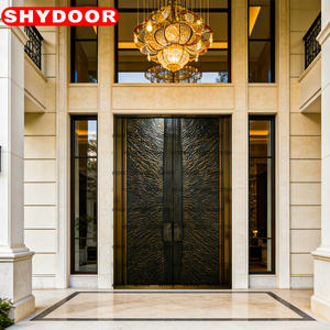 Porte <span class=keywords><strong>de</strong></span> sécurité en aluminium sculptée, double <span class=keywords><strong>d</strong></span>écoupe laser, sculpture électrique en alliage, pour villa, design unique, porte <span class=keywords><strong>d</strong></span>'<span class=keywords><strong>entrée</strong></span> extérieure <span class=keywords><strong>de</strong></span> luxe - Product Image 4