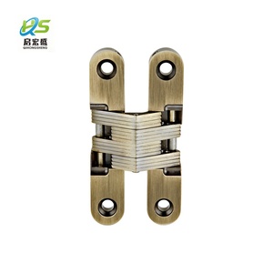 Anti-brass 30kg Hidden Hinge 180 Degree Concealed Cross Silent Screws Installation Cross Hinges for Wooden Door Bld-f3-6 180 - Product Image 1