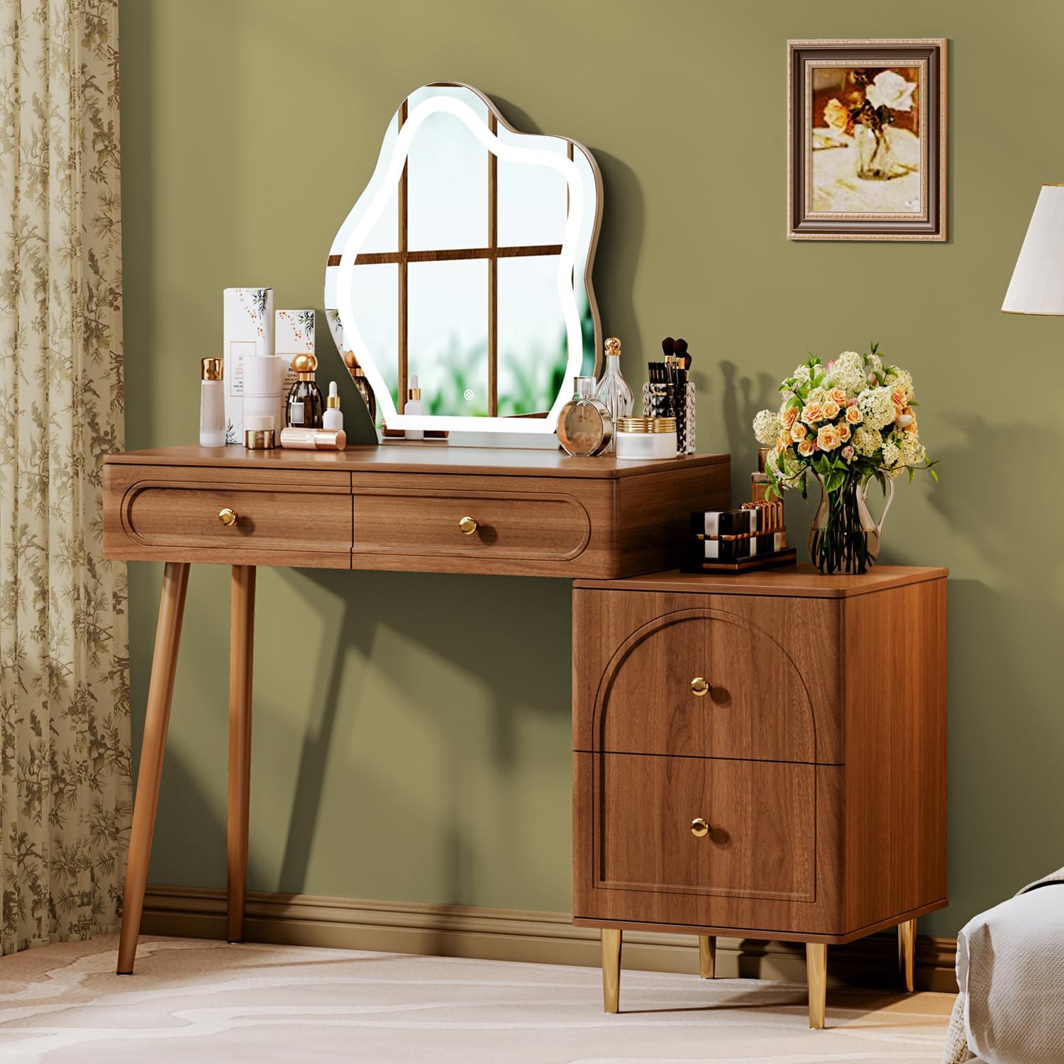 Wholesale Women Dressing Table Modern Design With LED Mirror | Alibaba.com