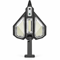 Lampe solaire LED pour rue, 6000K, détecteur de mouvement, IP65, ABS, montage mural, lampe de jardin, batterie rechargeable