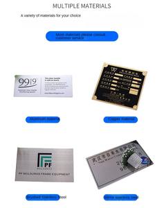 Plaques d'identification en acier inoxydable gravées avec logo personnalisé <span class=keywords><strong>Plaque</strong></span> signalétique d'étiquette en métal gravée au laser - Product Image 3