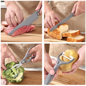 Hot-selling Kitchen <b>Knives</b> Stainless Steel Chef <b>Knife</b> Meat Cleaver <b>Set</b> Kitchen Accessories Kitchen <b>Knife</b> with Plastic Handle - Product Image 3