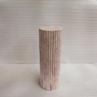 Plinthe Rosetta en pierre de marbre Rose crème, socle en marbre